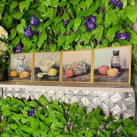 Vintage Still Life Art by Henk Bos Kitchen 4 Vintage Prints Kitchen Decor Fruit - Picture 1 of 15